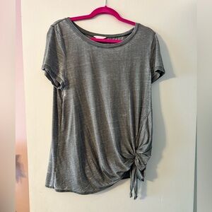 Caslon Burnout Faded Denim Look Shirt Lightweight T-Shirt